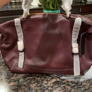 Ora Delphine Purple Adele Satchel, Leather